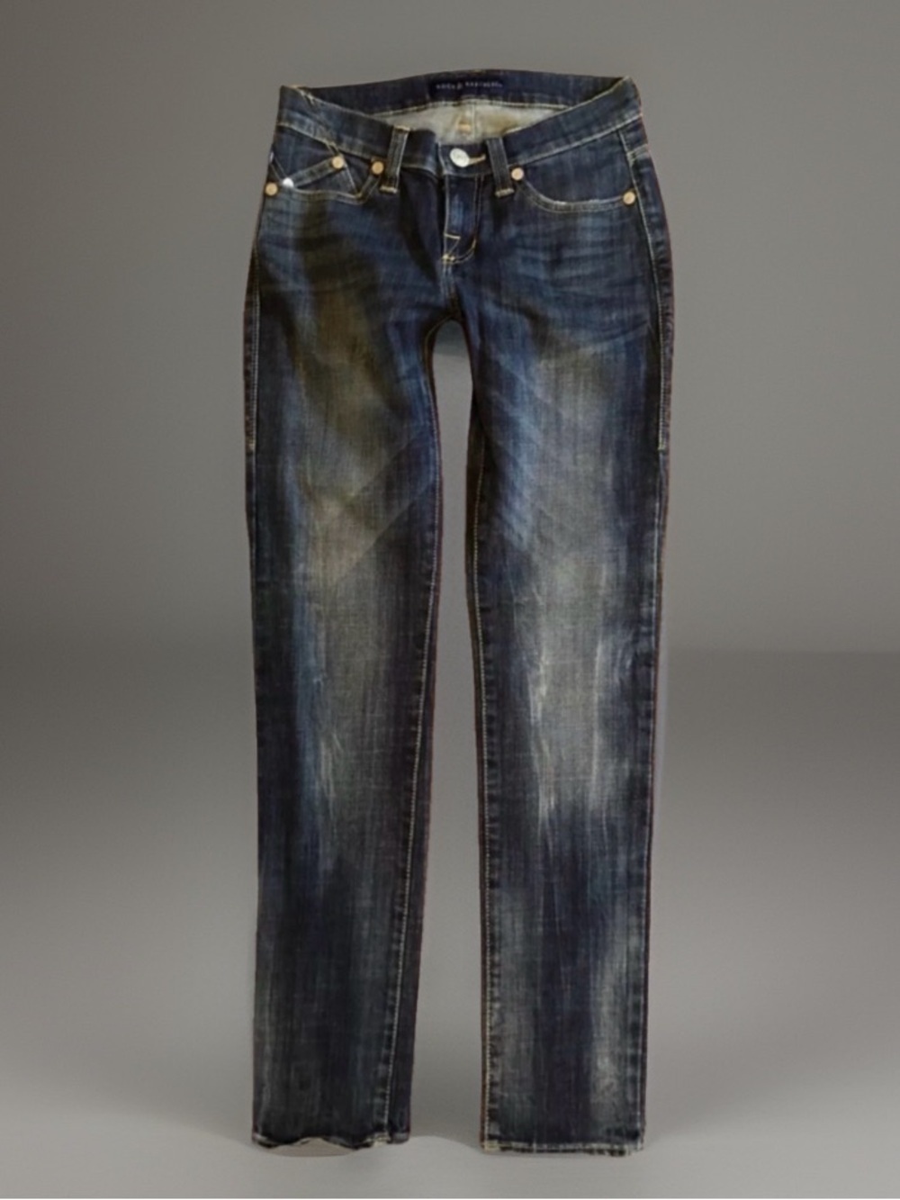 Size 2 Short ROCK & REBPULIC BERLIN Skinny Stretch Jeans Dark Wash 26W x 30L